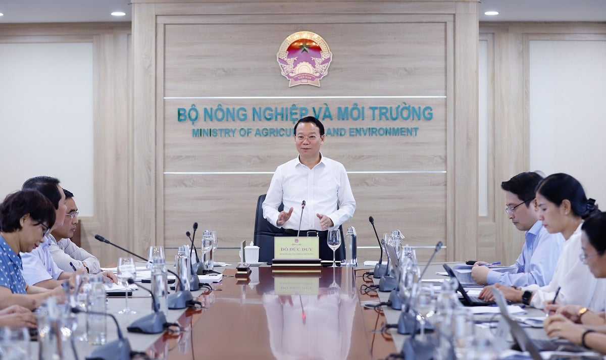 Bộ trưởng Đỗ Đức Duy nghe báo cáo về dự thảo Nghị định quy định về quản lý loài nguy cấp, quý, hiếm và thực thi Công ước về buôn bán quốc tế các loài động vật, thực vật nguy cấp, quý, hiếm (CITES). Ảnh: Khương Trung. Bộ trưởng Đỗ Đức Duy nghe báo cáo về dự thảo Nghị định quy định về quản lý loài nguy cấp, quý, hiếm và thực thi Công ước về buôn bán quốc tế các loài động vật, thực vật nguy cấp, quý, hiếm (CITES). Ảnh: Khương Trung.