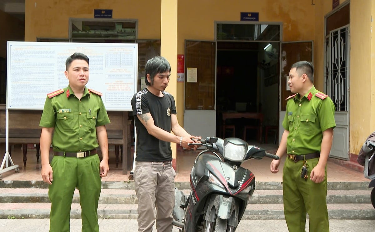 Đối tượng T. tại cơ quan Công an. Ảnh: Công an TP Huế. Đối tượng T. tại cơ quan Công an. Ảnh: Công an TP Huế.