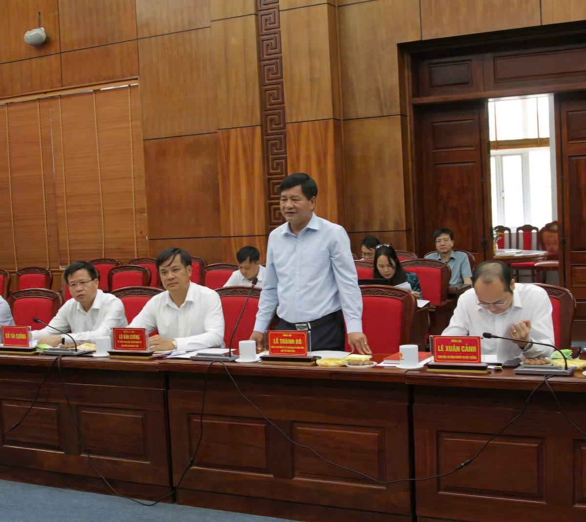 Chủ tịch UBND tỉnh Điện Biên Lê Thành Đô phát biểu tại hội nghị. Ảnh: Trần Hương. Chủ tịch UBND tỉnh Điện Biên Lê Thành Đô phát biểu tại hội nghị. Ảnh: Trần Hương.