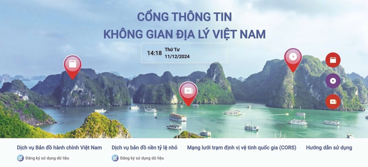 Cổng thông tin không gian địa lý Việt Nam - đánh dấu nỗ lực của ngành đo đạc, bản đồ trong hành trình chuyển đổi số, đảm bảo cho tổ chức, cá nhân truy cập dễ dàng, thuận tiện trong việc khai thác dữ liệu không gian địa lý quốc gia. Ảnh: Nguyễn Thủy. Cổng thông tin không gian địa lý Việt Nam - đánh dấu nỗ lực của ngành đo đạc, bản đồ trong hành trình chuyển đổi số, đảm bảo cho tổ chức, cá nhân truy cập dễ dàng, thuận tiện trong việc khai thác dữ liệu không gian địa lý quốc gia. Ảnh: Nguyễn Thủy.