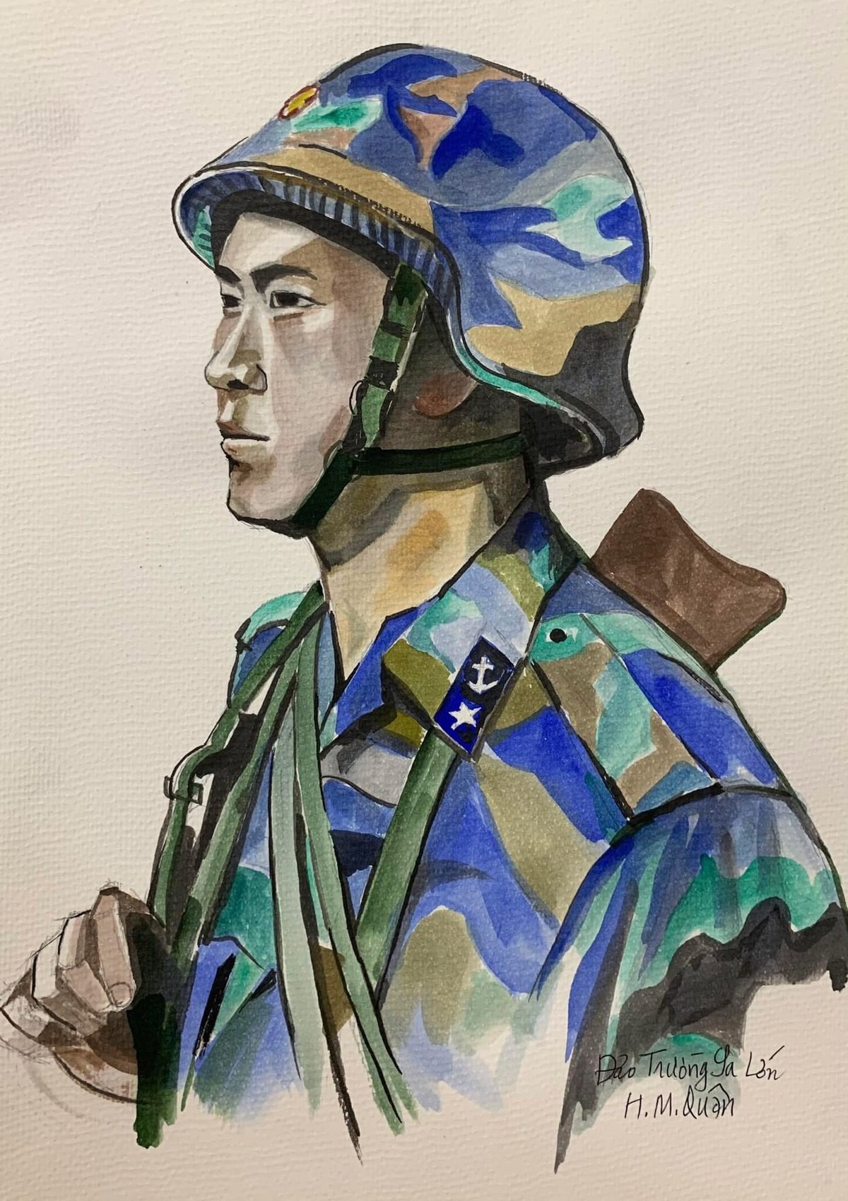 'Người lính trên đảo Trường Sa Lớn'. 'Người lính trên đảo Trường Sa Lớn'.