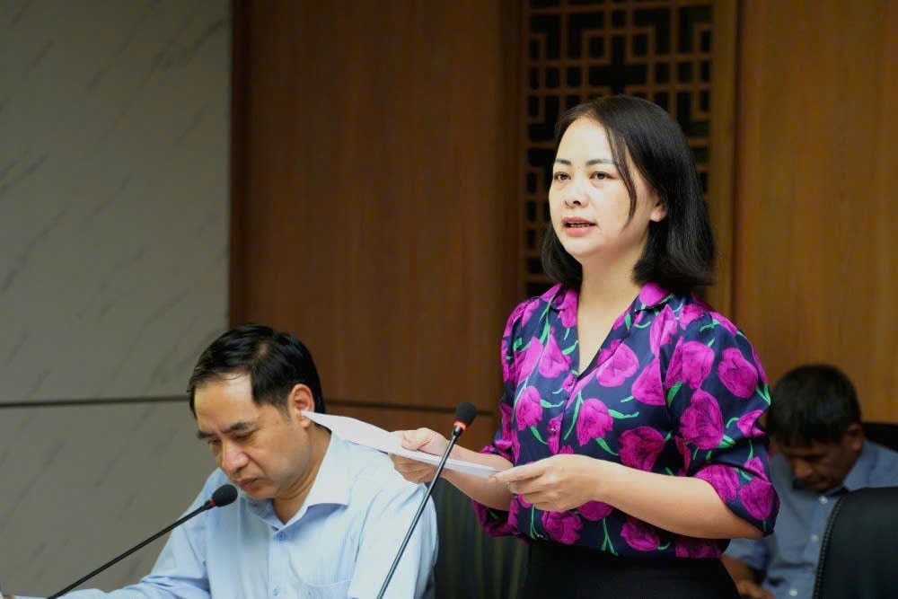 Phó Cục trưởng Cục Việc làm Chu Thị Hạnh báo cáo kết quả thực hiện chỉ tiêu 4 tháng đầu năm. Ảnh: Hoài Thơ. Phó Cục trưởng Cục Việc làm Chu Thị Hạnh báo cáo kết quả thực hiện chỉ tiêu 4 tháng đầu năm. Ảnh: Hoài Thơ.