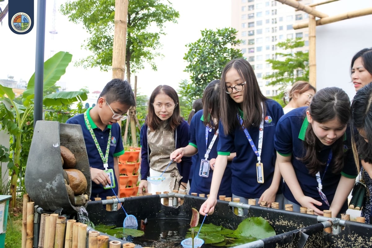 Vườn trường sinh thái là nơi học sinh được trải nghiệm, khám phá và học hỏi thông qua hành động. Ảnh: Trường Genesis. Vườn trường sinh thái là nơi học sinh được trải nghiệm, khám phá và học hỏi thông qua hành động. Ảnh: Trường Genesis.
