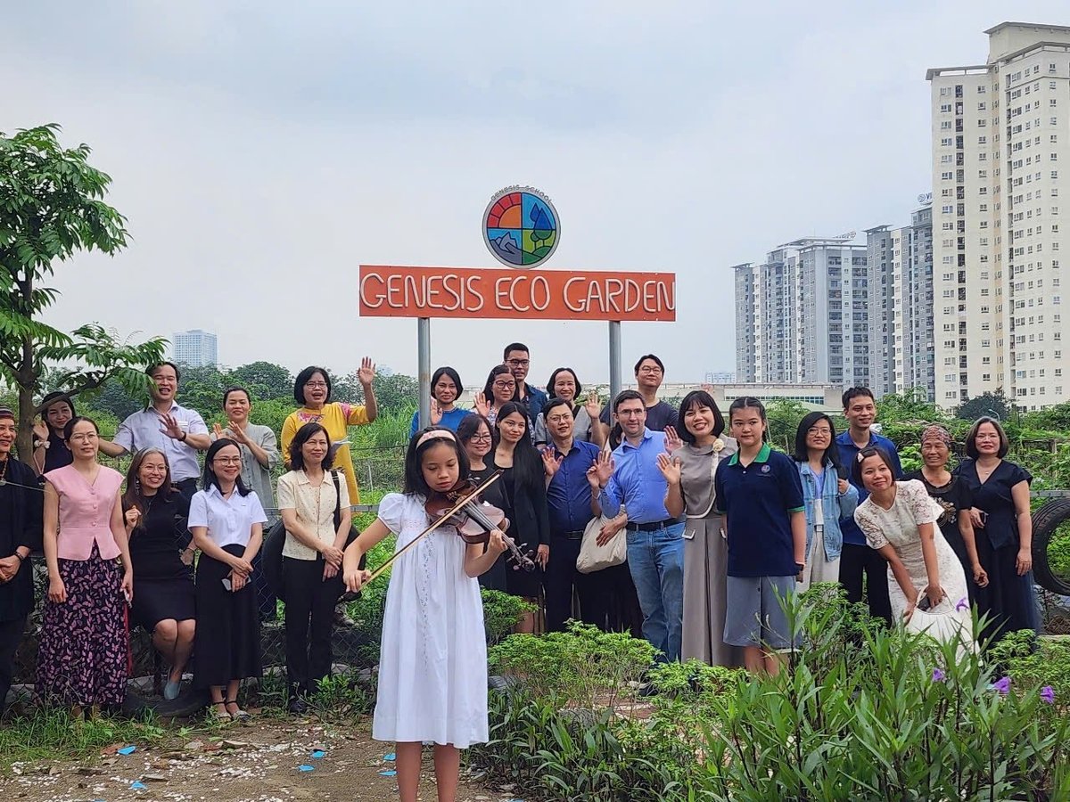 Vườn trường sinh thái của trường Genesis. Ảnh: Hoàng Hiền. Vườn trường sinh thái của trường Genesis. Ảnh: Hoàng Hiền.