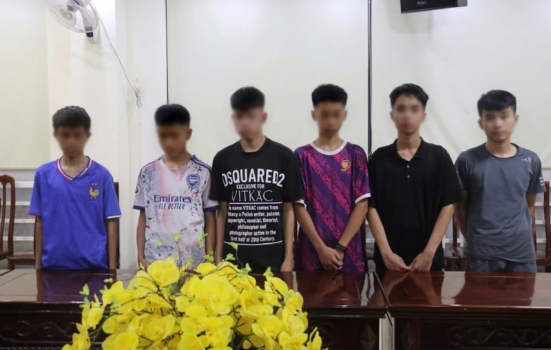Nhóm 6 đối tượng thanh thiếu niên trộm cắp xe máy bị Phòng Cảnh sát hình sự Công an tỉnh Nghệ An triệu tập và bắt giữ. Ảnh: Công an tỉnh Nghệ An. Nhóm 6 đối tượng thanh thiếu niên trộm cắp xe máy bị Phòng Cảnh sát hình sự Công an tỉnh Nghệ An triệu tập và bắt giữ. Ảnh: Công an tỉnh Nghệ An.