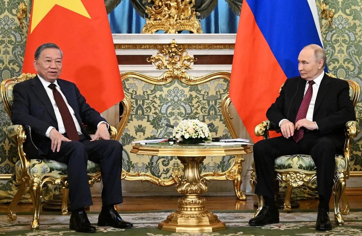 Tổng Bí thư Tô Lâm hội đàm hẹp với Tổng thống Nga Vladimir Putin. Ảnh: TASS. Tổng Bí thư Tô Lâm hội đàm hẹp với Tổng thống Nga Vladimir Putin. Ảnh: TASS.