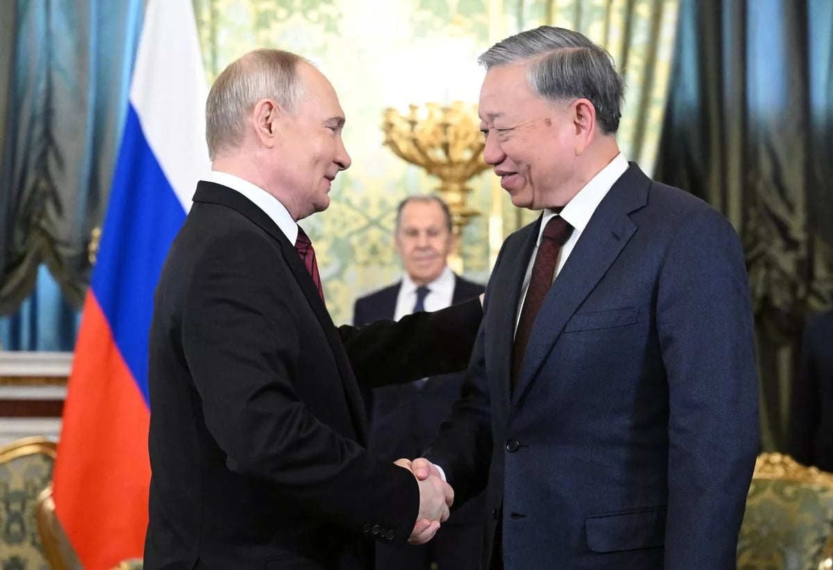 Tổng Bí thư Tô Lâm và Tổng thống LB Nga Vladimir Putin. Ảnh: TASS. Tổng Bí thư Tô Lâm và Tổng thống LB Nga Vladimir Putin. Ảnh: TASS.