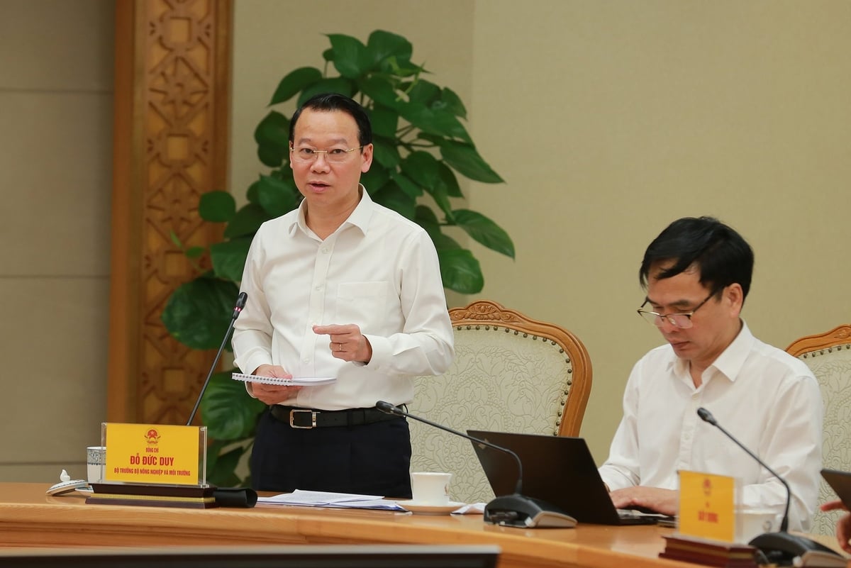 Bộ trưởng Bộ Nông nghiệp và Môi trường Đỗ Đức Duy phát biểu. Ảnh: Minh Khôi. Bộ trưởng Bộ Nông nghiệp và Môi trường Đỗ Đức Duy phát biểu. Ảnh: Minh Khôi.