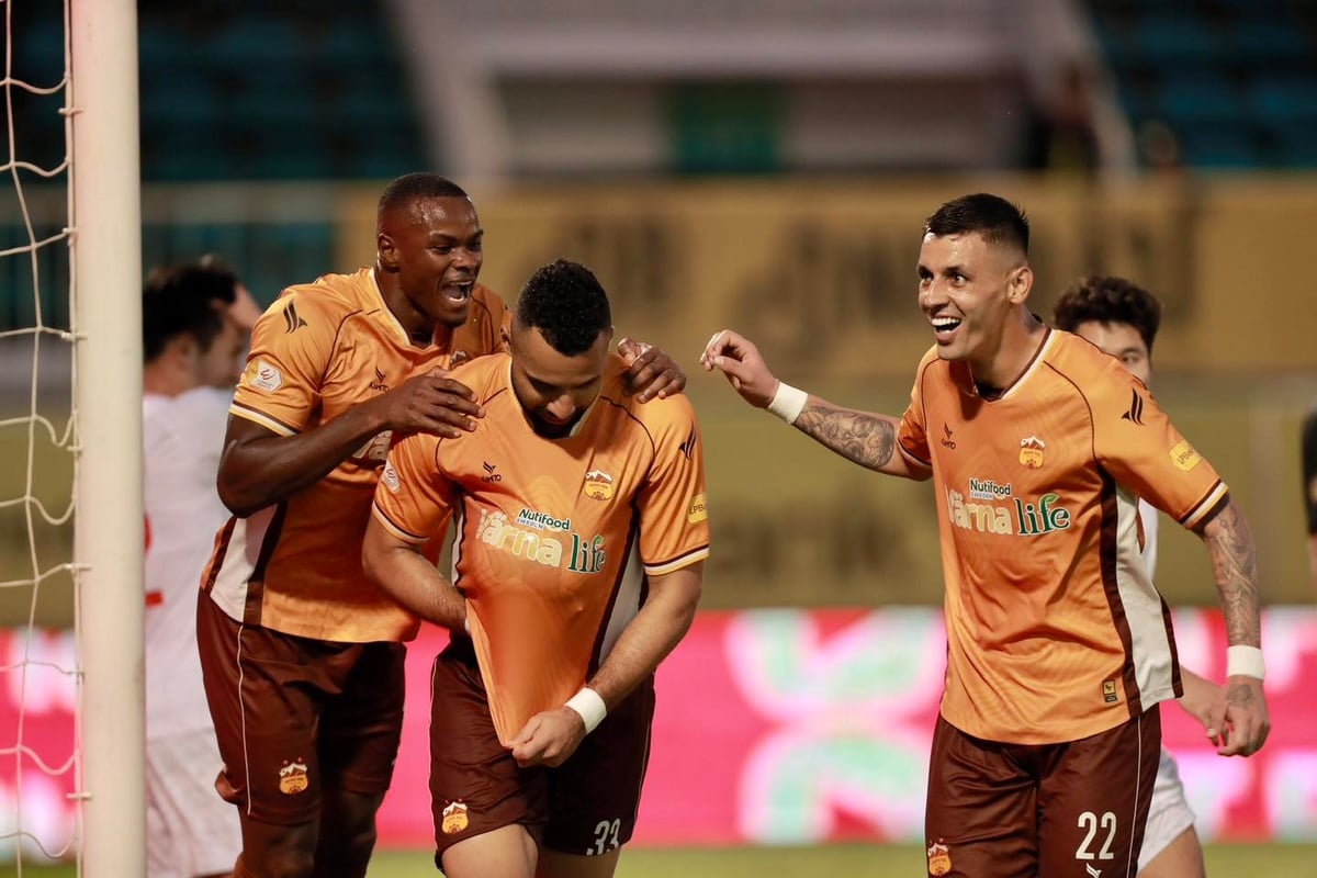 Hoàng Anh Gia Lai thắng Thể Công - Viettel để đến gần suất trụ hạng V.League 2024/2025. Ảnh: Hoàng Anh Gia Lai FC. Hoàng Anh Gia Lai thắng Thể Công - Viettel để đến gần suất trụ hạng V.League 2024/2025. Ảnh: Hoàng Anh Gia Lai FC.