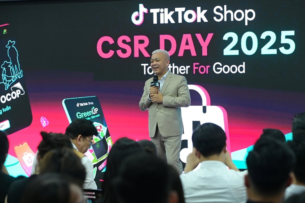 Đại diện TikTok Việt Nam, ông Nguyễn Lâm Thanh chia sẻ tại sự kiện. Ảnh: Tùng Đinh. Đại diện TikTok Việt Nam, ông Nguyễn Lâm Thanh chia sẻ tại sự kiện. Ảnh: Tùng Đinh.