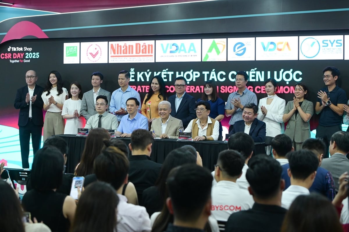 Lễ ký kết và công bố hợp tác cùng các đối tác của TikTok Shop. Ảnh: Tùng Đinh. Lễ ký kết và công bố hợp tác cùng các đối tác của TikTok Shop. Ảnh: Tùng Đinh.