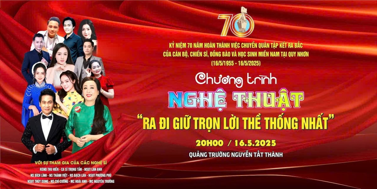 Chương trình nghệ thuật đặc biệt với chủ đề 'Ra đi giữ trọn lời thề thống nhất' gồm 11 tiết mục nghệ thuật và phim tư liệu. Ảnh: BTC. Chương trình nghệ thuật đặc biệt với chủ đề 'Ra đi giữ trọn lời thề thống nhất' gồm 11 tiết mục nghệ thuật và phim tư liệu. Ảnh: BTC.