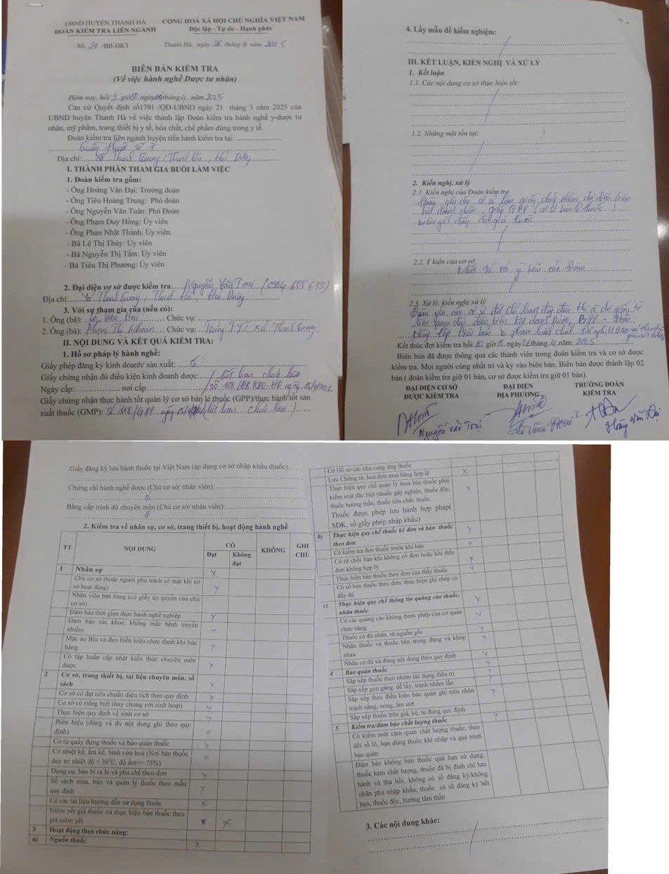 Mặc dù, quầy thuốc bị đình chỉ hoạt động nhưng không lập biên bản vi phạm hành chính. Ảnh: Phạm Hoàng. Mặc dù, quầy thuốc bị đình chỉ hoạt động nhưng không lập biên bản vi phạm hành chính. Ảnh: Phạm Hoàng.