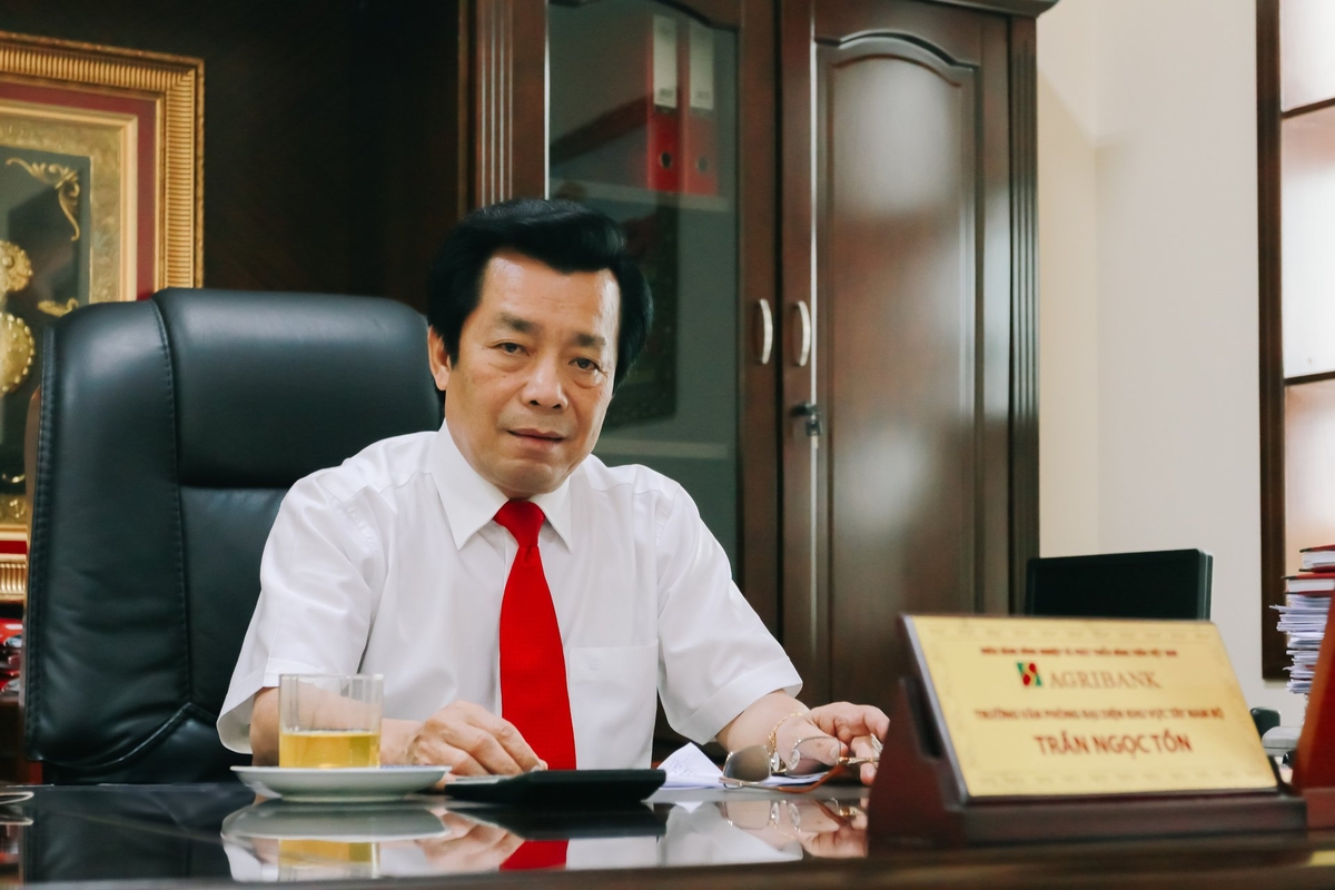Ông Trần Ngọc Tồn - Trưởng Văn phòng đại diện Agribank khu vực Tây Nam Bộ (giai đoạn 2015-2019). Ảnh: Minh Khương. Ông Trần Ngọc Tồn - Trưởng Văn phòng đại diện Agribank khu vực Tây Nam Bộ (giai đoạn 2015-2019). Ảnh: Minh Khương.