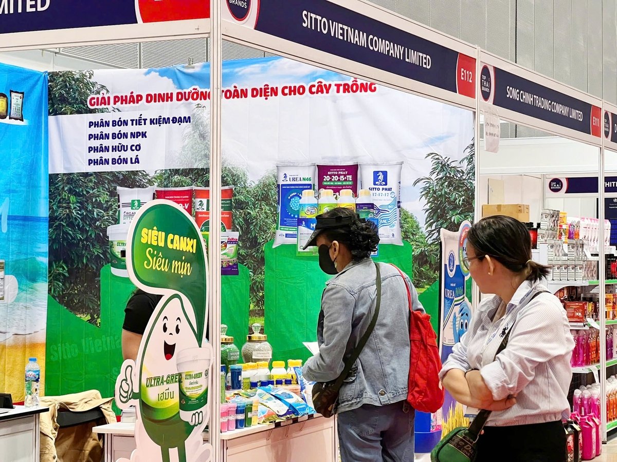 Sitto Việt Nam tham gia triển lãm thương hiệu hàng đầu Thái Lan (Top Thai Brands 2025) diễn ra tại Trung tâm Hội chợ và Triển lãm Sài Gòn (SECC), TP. Hồ Chí Minh. Ảnh: Thanh Hải. Sitto Việt Nam tham gia triển lãm thương hiệu hàng đầu Thái Lan (Top Thai Brands 2025) diễn ra tại Trung tâm Hội chợ và Triển lãm Sài Gòn (SECC), TP. Hồ Chí Minh. Ảnh: Thanh Hải.