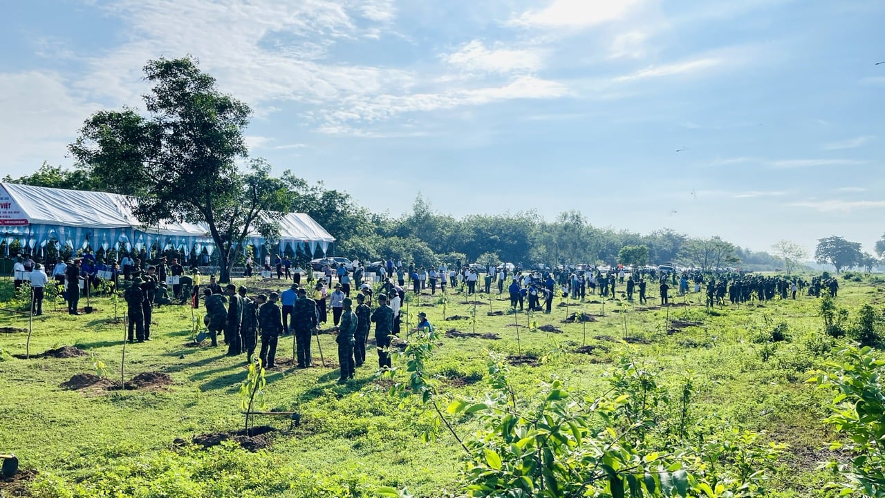 Toàn cảnh buổi lễ trồng cây nhớ ơn Bác Hồ. Ảnh: Trần Phi. Toàn cảnh buổi lễ trồng cây nhớ ơn Bác Hồ. Ảnh: Trần Phi.