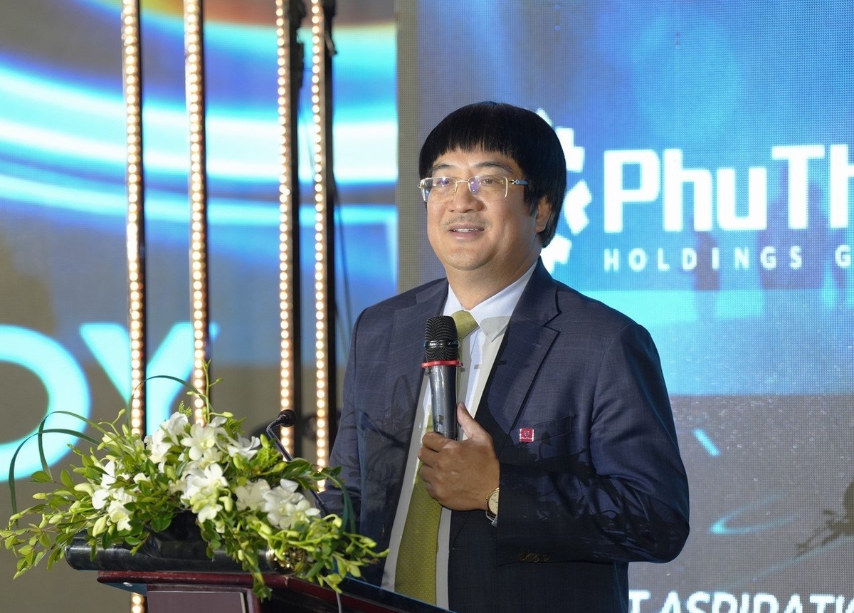 Ông Phạm Đình Đoàn, Chủ tịch Tập đoàn Phú Thái công bố ''Chiến lược phát triển giai đoạn 2025 - 2033''. T. Đạt. Ông Phạm Đình Đoàn, Chủ tịch Tập đoàn Phú Thái công bố ''Chiến lược phát triển giai đoạn 2025 - 2033''. T. Đạt.