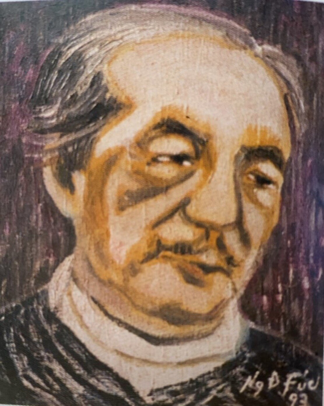 Nhà văn Đoàn Giỏi (1925-2025) qua nét vẽ của Nguyễn Đình Phúc.