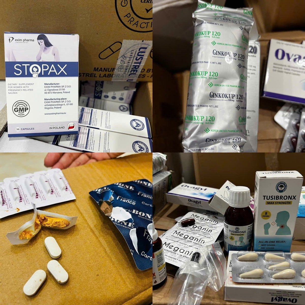 Gần 100 sản phẩm thực phầm chức năng, thiết bị y tế giả được vợ chồng Tiến, Nguyện bán cho các hiệu thuốc, bệnh viện trên cả nước. Ảnh: Công an TP Hà Nội. Gần 100 sản phẩm thực phầm chức năng, thiết bị y tế giả được vợ chồng Tiến, Nguyện bán cho các hiệu thuốc, bệnh viện trên cả nước. Ảnh: Công an TP Hà Nội.