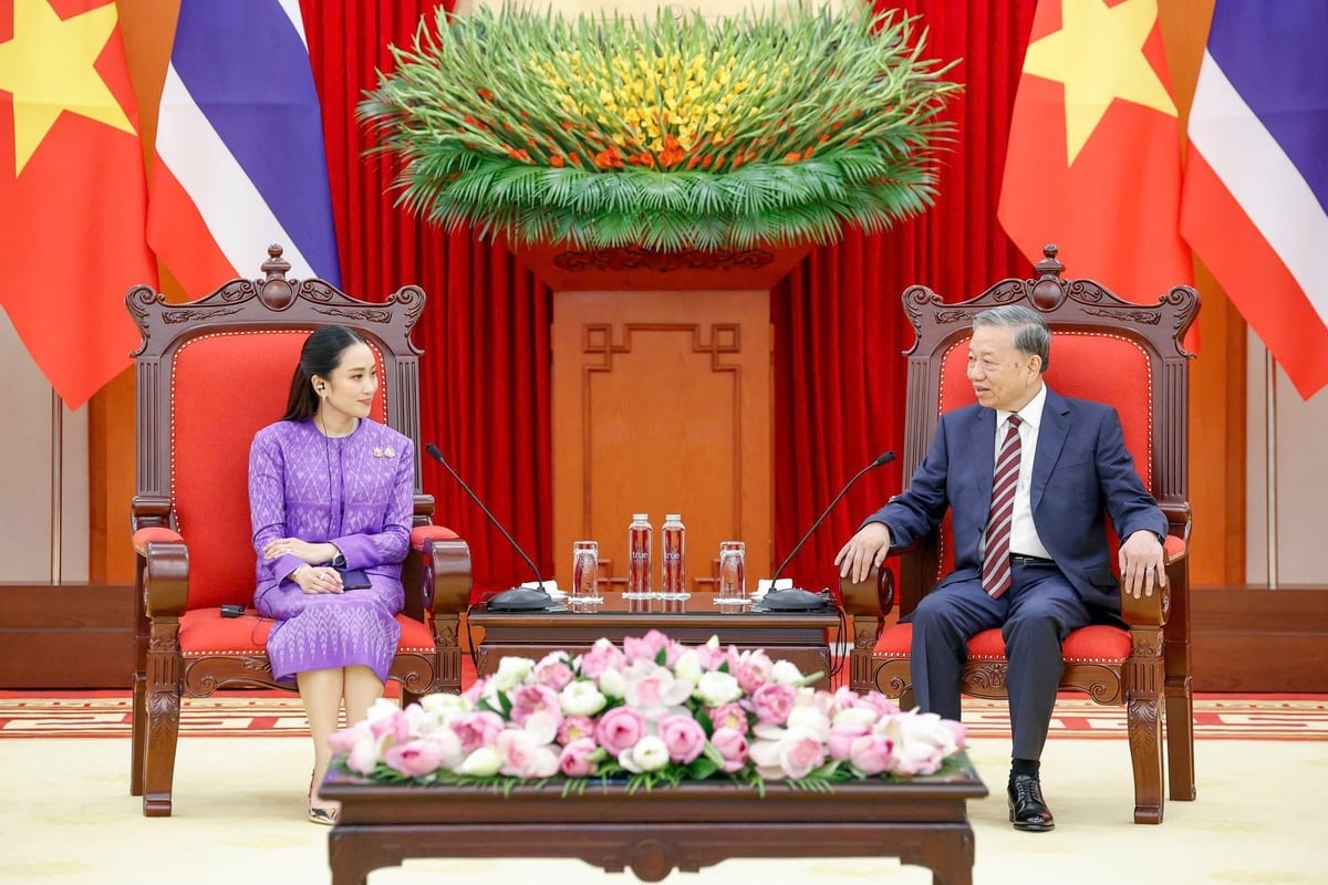 Tổng Bí thư Tô Lâm tiếp Thủ tướng Thái Lan Paetongtarn Shinawatra. Ảnh: Đức Minh. Tổng Bí thư Tô Lâm tiếp Thủ tướng Thái Lan Paetongtarn Shinawatra. Ảnh: Đức Minh.