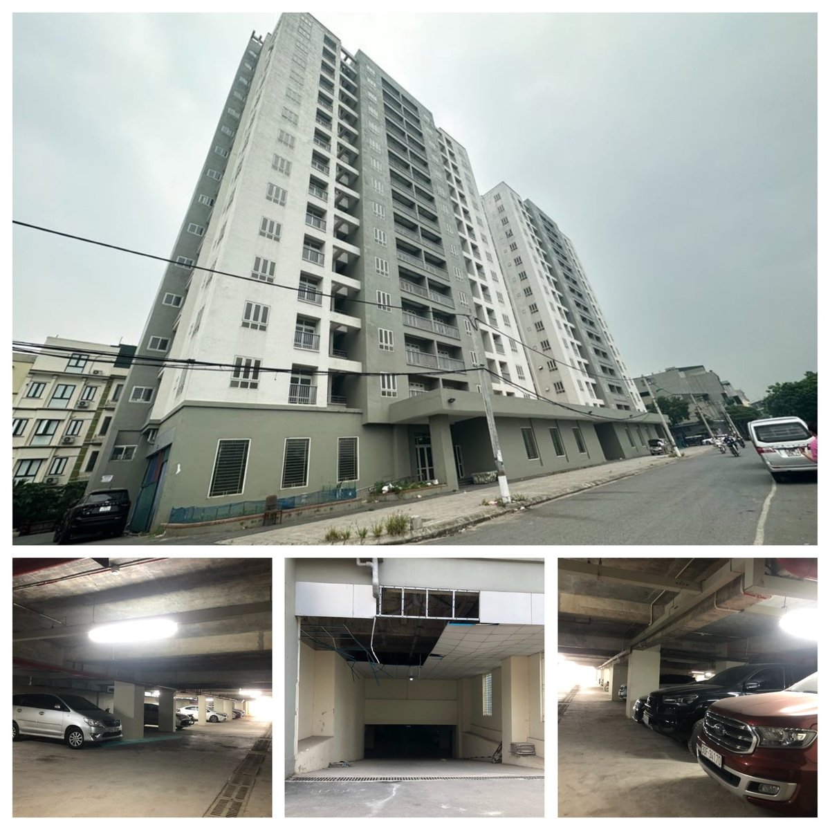 Dự án nhà tái định cư cao tầng tại ô đất kí hiệu C13/DD1 được tận dụng làm nơi trông giữ xe. Ảnh: PT. Dự án nhà tái định cư cao tầng tại ô đất kí hiệu C13/DD1 được tận dụng làm nơi trông giữ xe. Ảnh: PT.