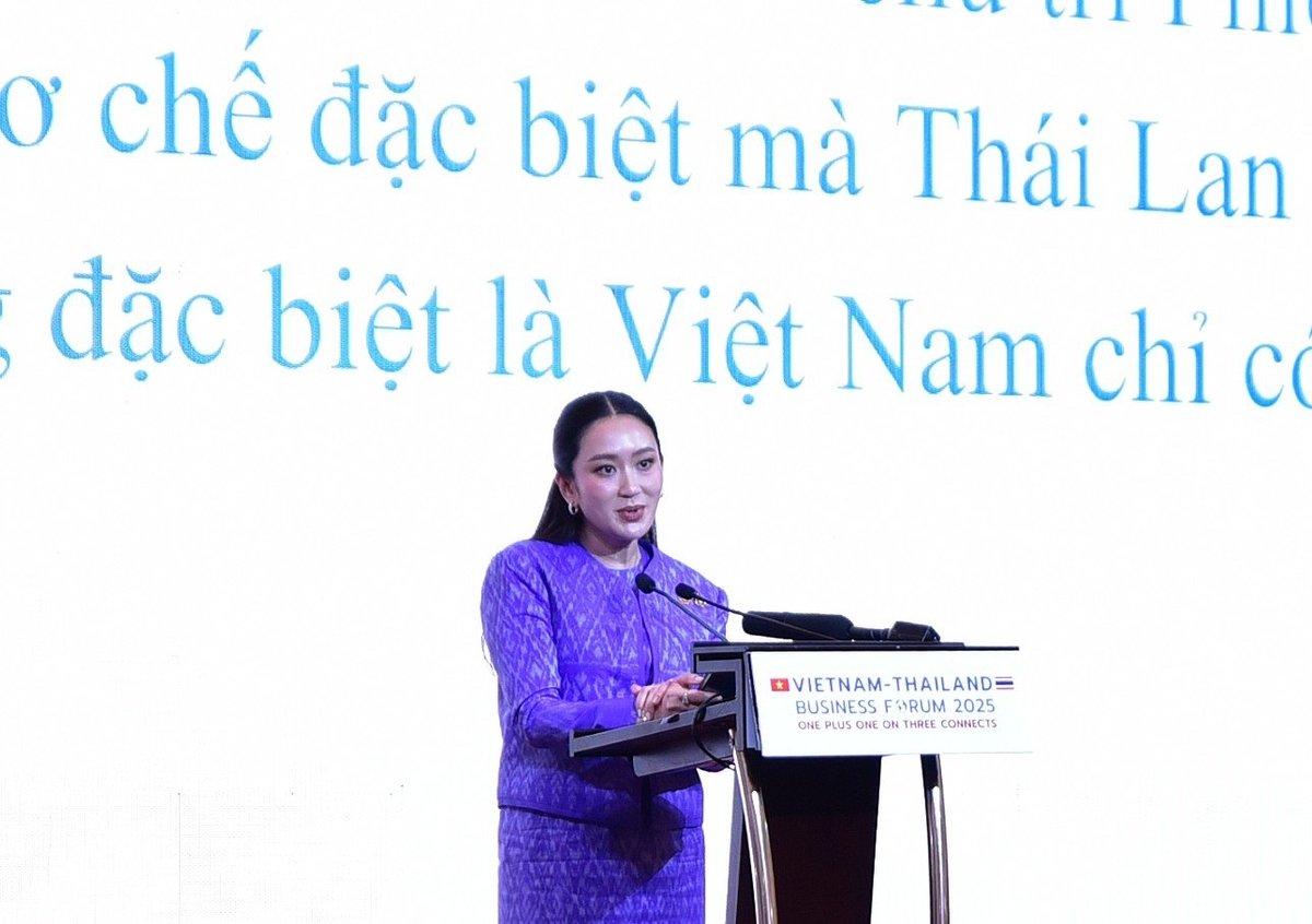Thủ tướng Thái Lan Paetongtarn Shinawatra luôn coi trọng mối quan hệ tốt đẹp và mục tiêu phát triển bền vững với Việt Nam. Ảnh: Kiều Chi. Thủ tướng Thái Lan Paetongtarn Shinawatra luôn coi trọng mối quan hệ tốt đẹp và mục tiêu phát triển bền vững với Việt Nam. Ảnh: Kiều Chi.