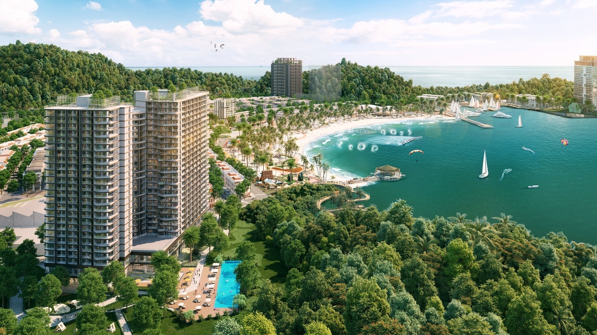 Thành phố Vịnh trung tâm Xanh Island kế thừa vị trí độc tôn trung tâm đảo Cát Bà. Ảnh: Sun Property. Thành phố Vịnh trung tâm Xanh Island kế thừa vị trí độc tôn trung tâm đảo Cát Bà. Ảnh: Sun Property.