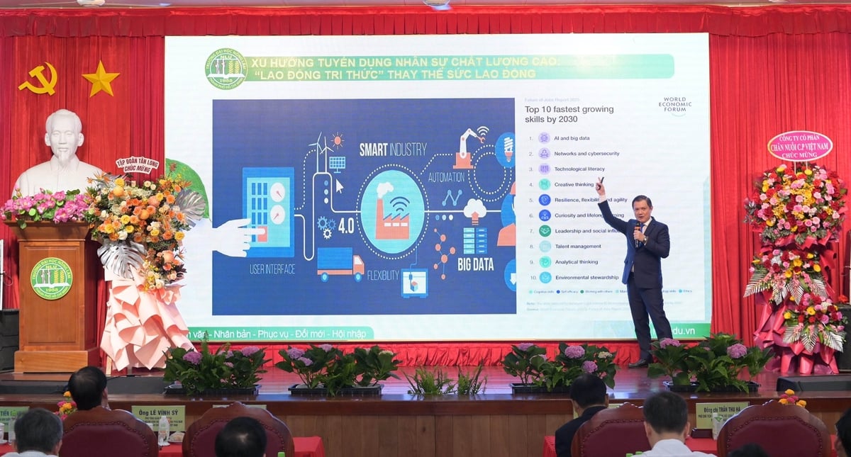 Trường Đại học Nông lâm TP.HCM kỳ vọng những thỏa thuận với doanh nghiệp không chỉ mở rộng không gian sáng tạo cho sinh viên mà còn đánh dấu bước tiến mới trong liên kết đào tạo, nghiên cứu và chuyển giao công nghệ vào thực tiễn sản xuất nông nghiệp. Ảnh: TV. Trường Đại học Nông lâm TP.HCM kỳ vọng những thỏa thuận với doanh nghiệp không chỉ mở rộng không gian sáng tạo cho sinh viên mà còn đánh dấu bước tiến mới trong liên kết đào tạo, nghiên cứu và chuyển giao công nghệ vào thực tiễn sản xuất nông nghiệp. Ảnh: TV.