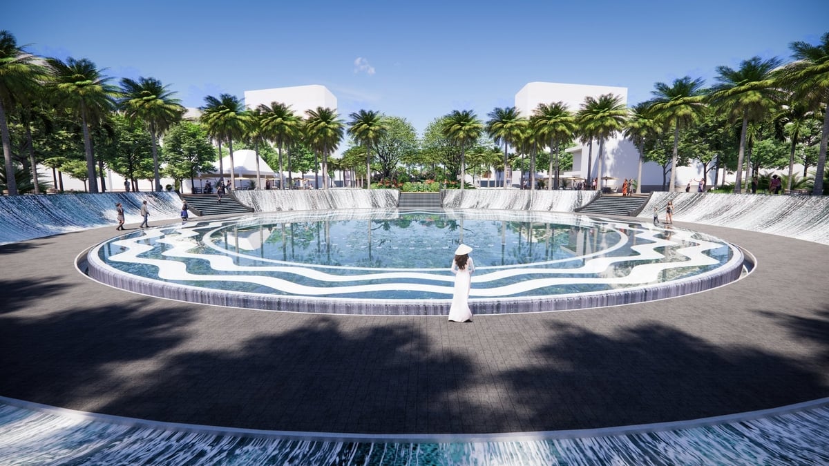 Dấu ấn văn hóa bản địa hiện hữu trong từng đường nét kiến trúc. Ảnh: Sun Property. Dấu ấn văn hóa bản địa hiện hữu trong từng đường nét kiến trúc. Ảnh: Sun Property.