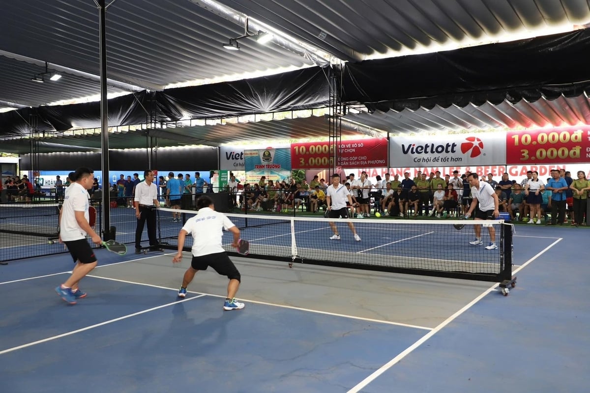 Các vận động viên tham gia bộ môn Pickleball. Ảnh: Đức Bình. Các vận động viên tham gia bộ môn Pickleball. Ảnh: Đức Bình.