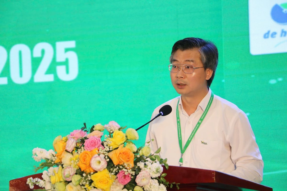 TS Nguyễn Công Tiệp, Phó Giám đốc Học viện Nông nghiệp Việt Nam, phát biểu tại buổi lễ. Ảnh: Hưng Giang. TS Nguyễn Công Tiệp, Phó Giám đốc Học viện Nông nghiệp Việt Nam, phát biểu tại buổi lễ. Ảnh: Hưng Giang.