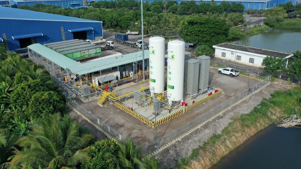Trạm cấp khí LNG HS Hyosung Quảng Nam. Ảnh: CNG Vietnam. Trạm cấp khí LNG HS Hyosung Quảng Nam. Ảnh: CNG Vietnam.