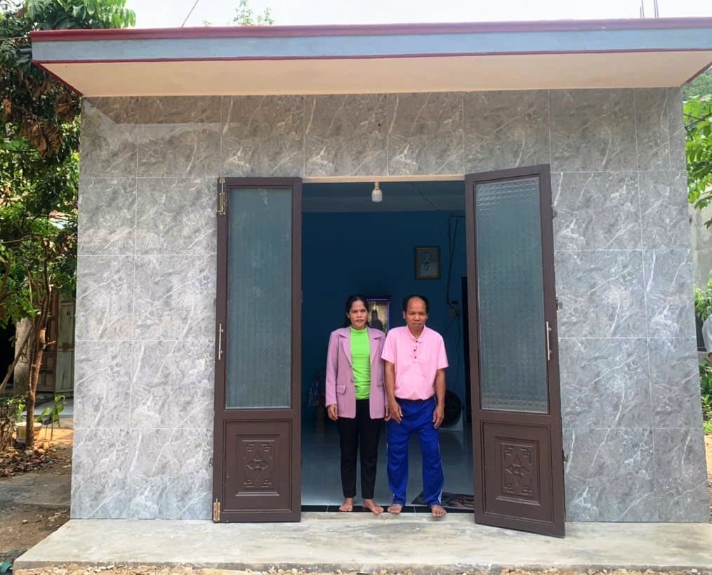 Ngôi nhà kiên cố của gia đình chị Nguyễn Thị Nga. Ảnh: Lan Anh. Ngôi nhà kiên cố của gia đình chị Nguyễn Thị Nga. Ảnh: Lan Anh.