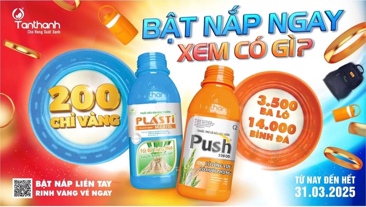 'Bật nắp liền tay - rinh vàng về ngay'. Ảnh: Tân Thành. 'Bật nắp liền tay - rinh vàng về ngay'. Ảnh: Tân Thành.