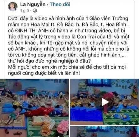 Hình ảnh của phụ huynh học sinh đưa lên mạng xã hội. Ảnh: Facebook La Nguyễn. Hình ảnh của phụ huynh học sinh đưa lên mạng xã hội. Ảnh: Facebook La Nguyễn.