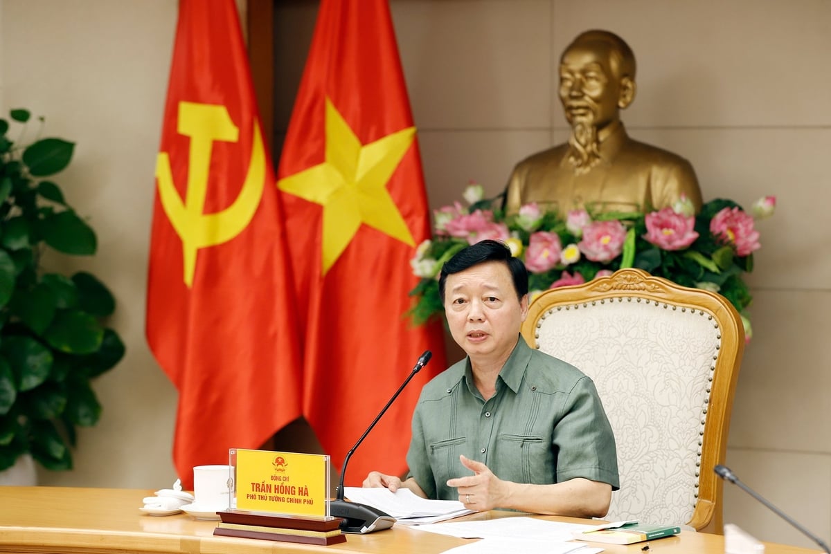 Phó Thủ tướng Chính phủ Trần Hồng Hà kết luận cuộc họp. Ảnh: Khương Trung. Phó Thủ tướng Chính phủ Trần Hồng Hà kết luận cuộc họp. Ảnh: Khương Trung.