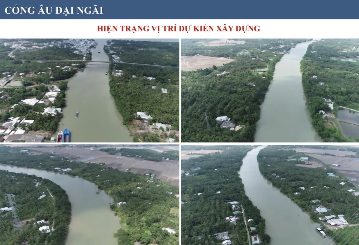 Hiện trạng vị trí dự kiến xây dựng âu thuyền Đại Ngãi. Ảnh: CĐT. Hiện trạng vị trí dự kiến xây dựng âu thuyền Đại Ngãi. Ảnh: CĐT.