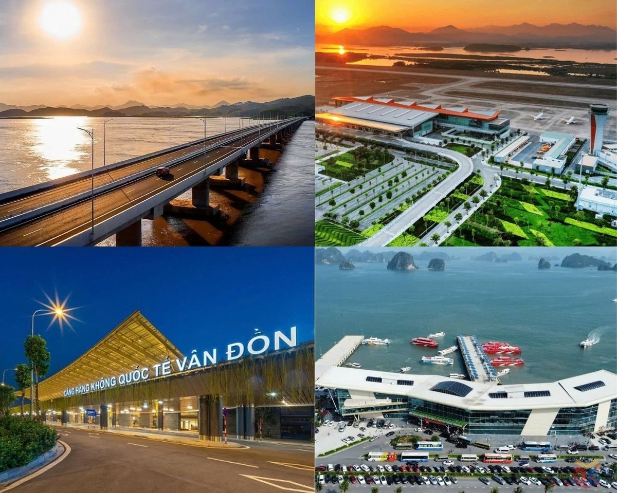Vân Đồn là huyện đảo duy nhất tại Việt Nam hội tụ cả ba loại hình giao thông chiến lược: Đường không, đường biển và đường bộ. Ảnh: CEO Group. Vân Đồn là huyện đảo duy nhất tại Việt Nam hội tụ cả ba loại hình giao thông chiến lược: Đường không, đường biển và đường bộ. Ảnh: CEO Group.