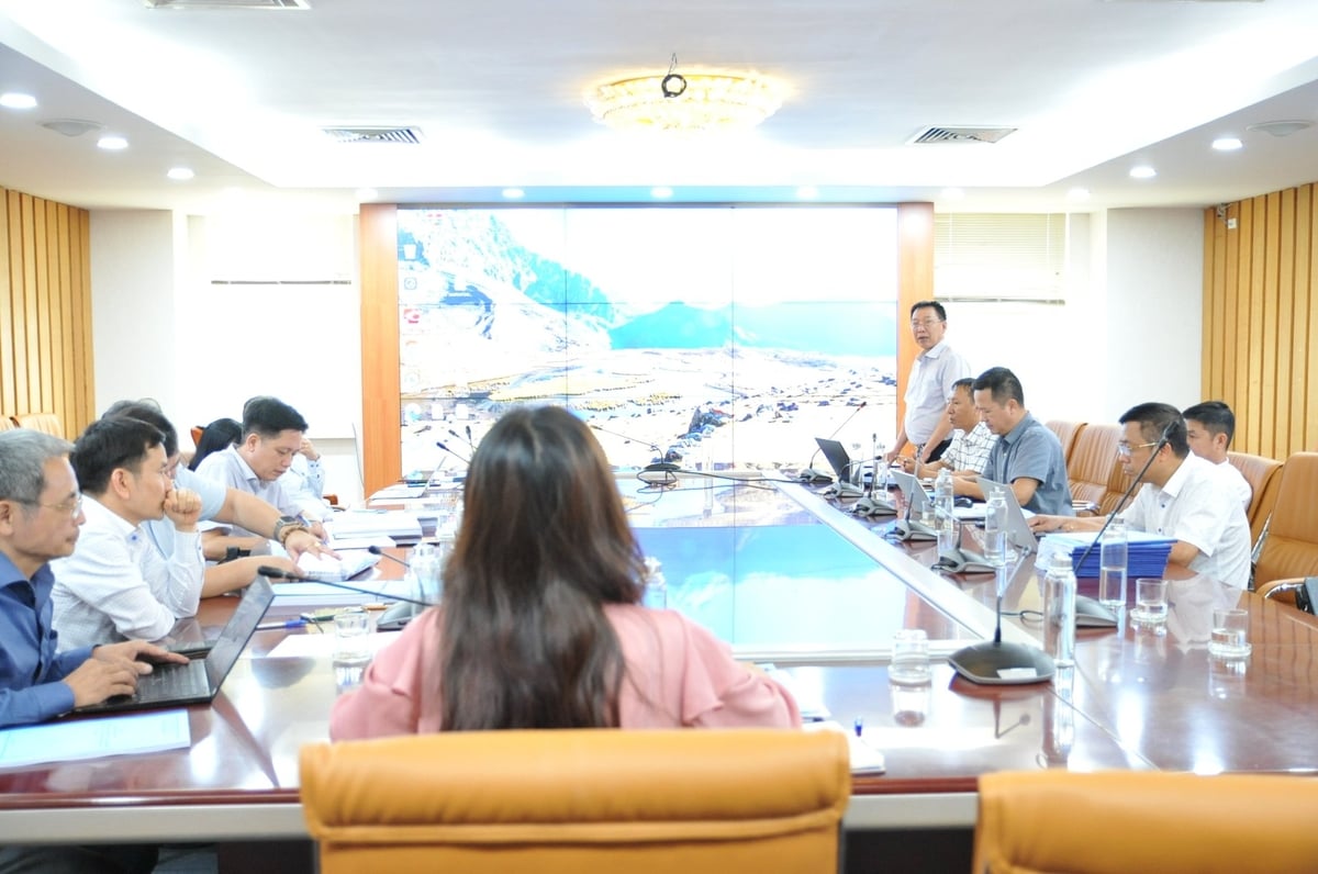 Ông Lại Mạnh Giàu - Liên đoàn trưởng Liên đoàn Vật lý Địa chất ghi nhận các ý kiến góp ý của Hội đồng. Ảnh: Lan Chi. Ông Lại Mạnh Giàu - Liên đoàn trưởng Liên đoàn Vật lý Địa chất ghi nhận các ý kiến góp ý của Hội đồng. Ảnh: Lan Chi.