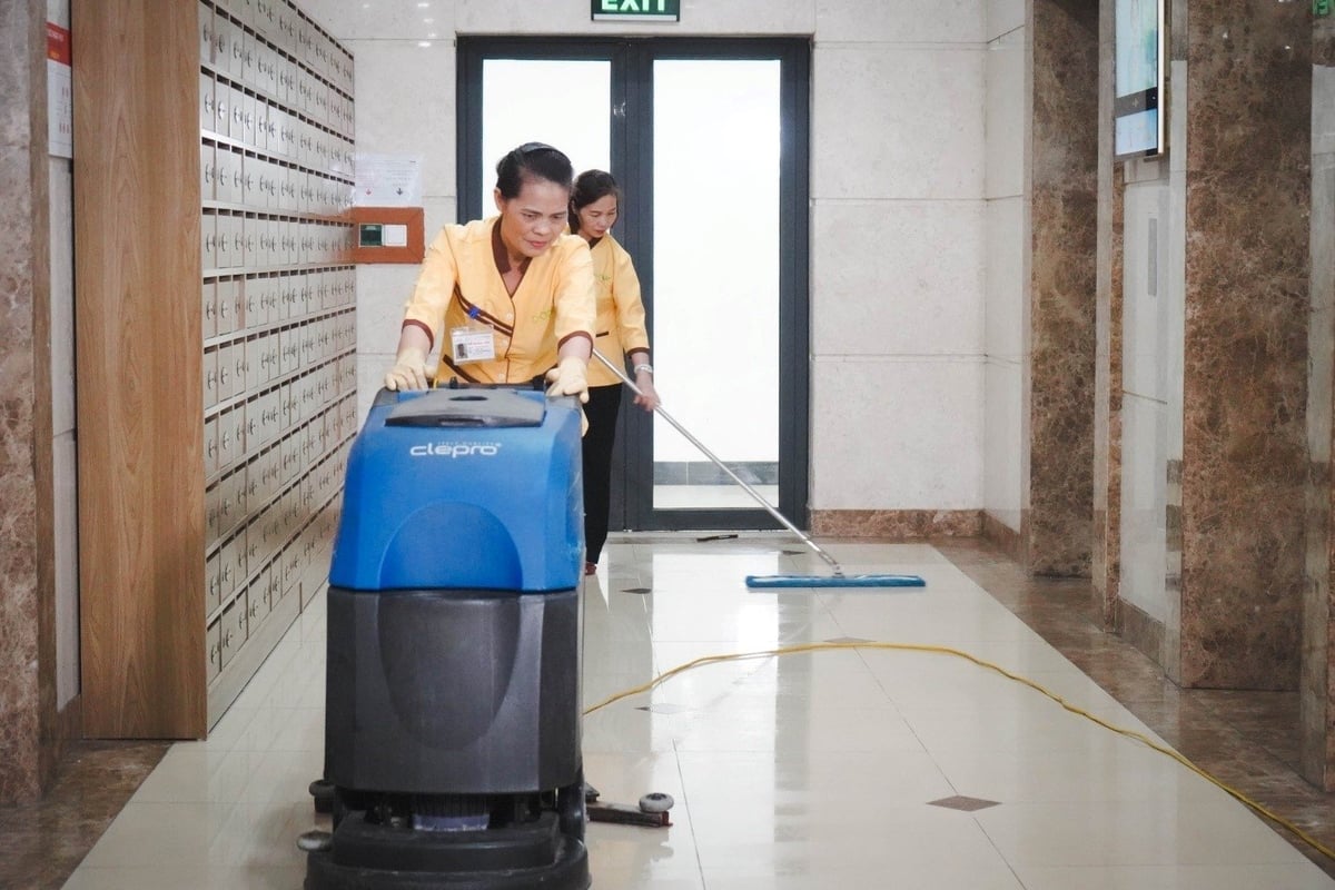 Hoạt động vệ sinh định kỳ tại các dự án TNPM quản lý. Ảnh: Thu Nga. Hoạt động vệ sinh định kỳ tại các dự án TNPM quản lý. Ảnh: Thu Nga.