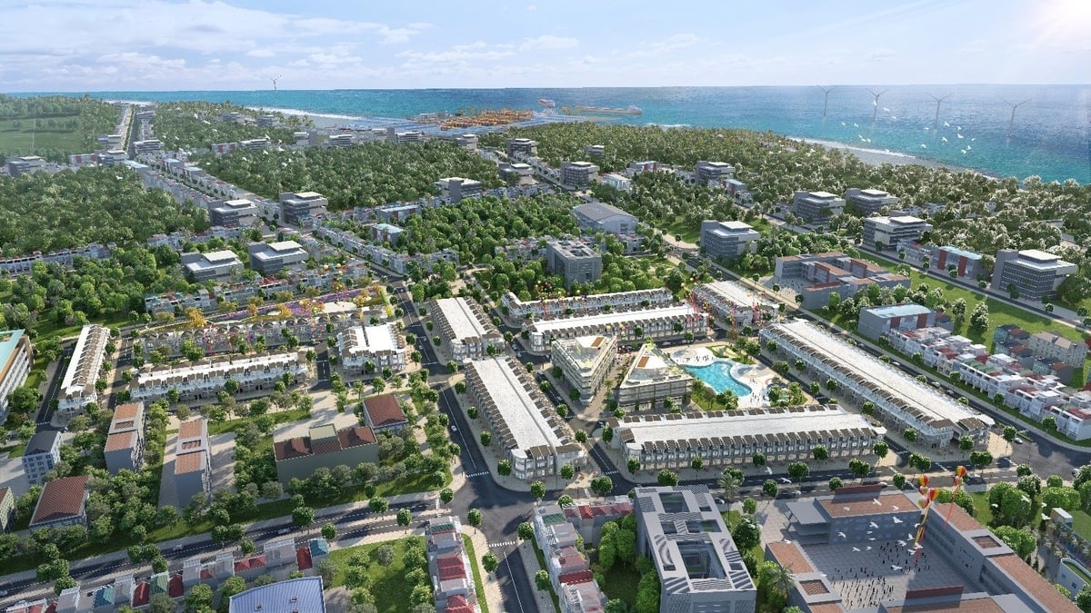 Phối cảnh khu đô thị thương mại kiểu mẫu ROX Living Đông Hải. Ảnh: Thu Nga. Phối cảnh khu đô thị thương mại kiểu mẫu ROX Living Đông Hải. Ảnh: Thu Nga.