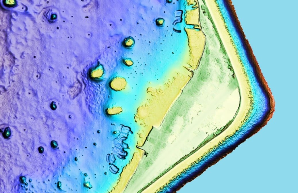 Mô hình ảnh chụp bằng công nghệ viễn thám LiDAR của Tuvalu. Ảnh: UNDP. Mô hình ảnh chụp bằng công nghệ viễn thám LiDAR của Tuvalu. Ảnh: UNDP.