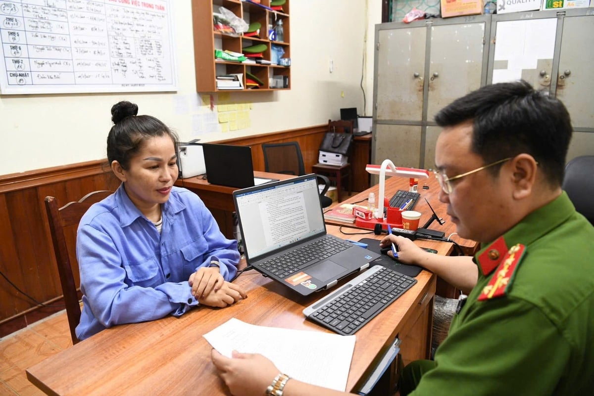 Đối tượng Lê Ngọc Mỹ, một mắt xích trong đường dây đa cấp. Ảnh: Công an tỉnh Phú Thọ. Đối tượng Lê Ngọc Mỹ, một mắt xích trong đường dây đa cấp. Ảnh: Công an tỉnh Phú Thọ.