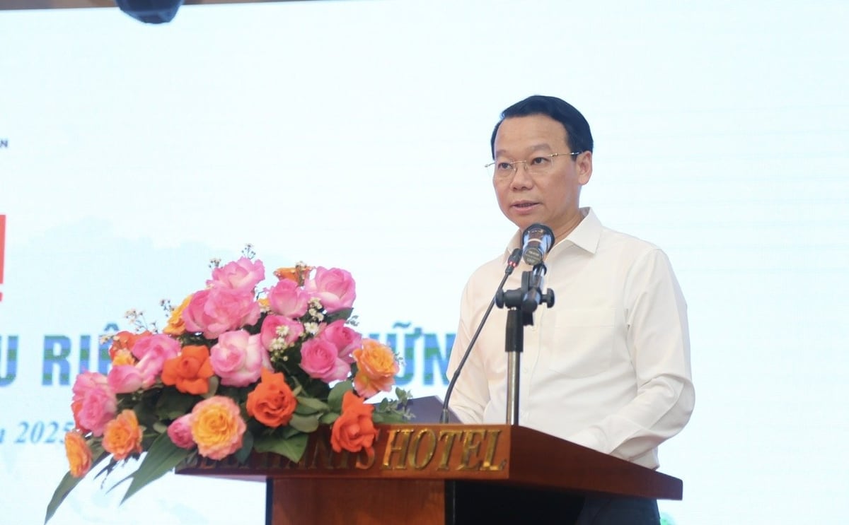 Bộ trưởng Đỗ Đức Duy phát biểu tại Hội nghị phát triển ngành hàng sầu riêng bền vững. Ảnh: Phạm Hoài. Bộ trưởng Đỗ Đức Duy phát biểu tại Hội nghị phát triển ngành hàng sầu riêng bền vững. Ảnh: Phạm Hoài.