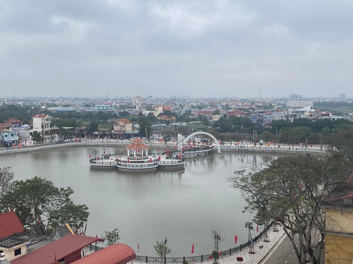 Một góc trung tâm quận An Dương. Ảnh: Đinh Mười. Một góc trung tâm quận An Dương. Ảnh: Đinh Mười.