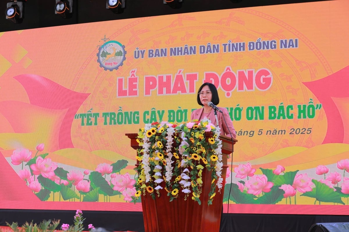 Phó Chủ tịch UBND Tỉnh Đồng Nai phát biểu tại chương trình. Ảnh: Trần Quân.