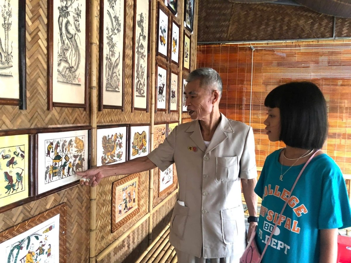 Bên trong Trung tâm bảo tồn tranh dân gian Đông Hồ.