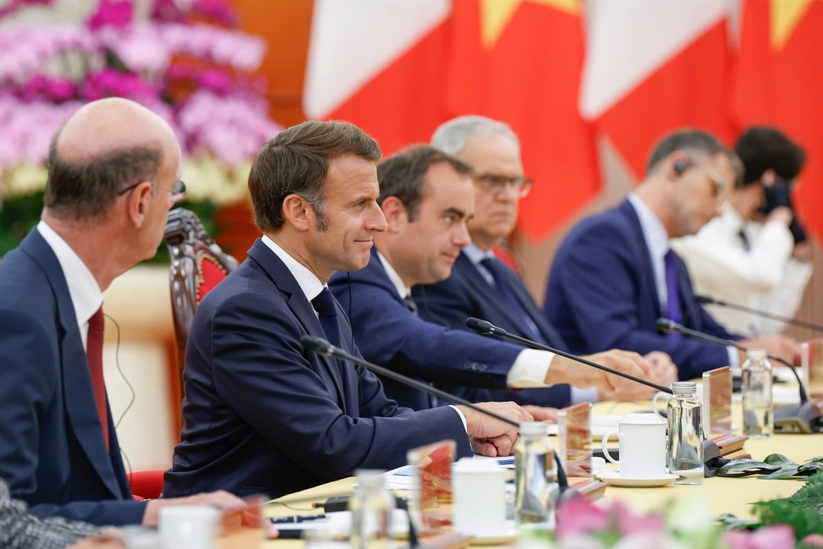  Tổng thống Emmanuel Macron. Ảnh: Tiến Đạt.