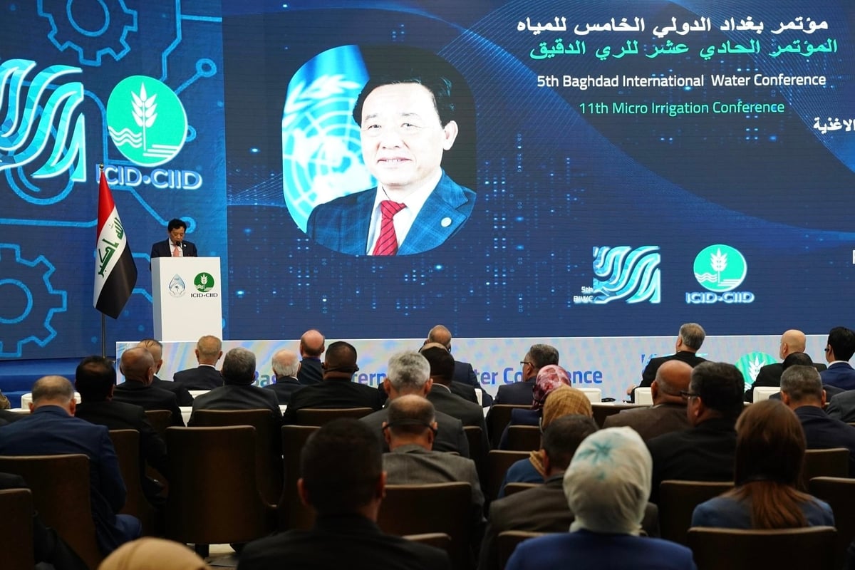 Director-General QU Dongyu told the conference in Baghdad that water is a strategic priority for FAO.