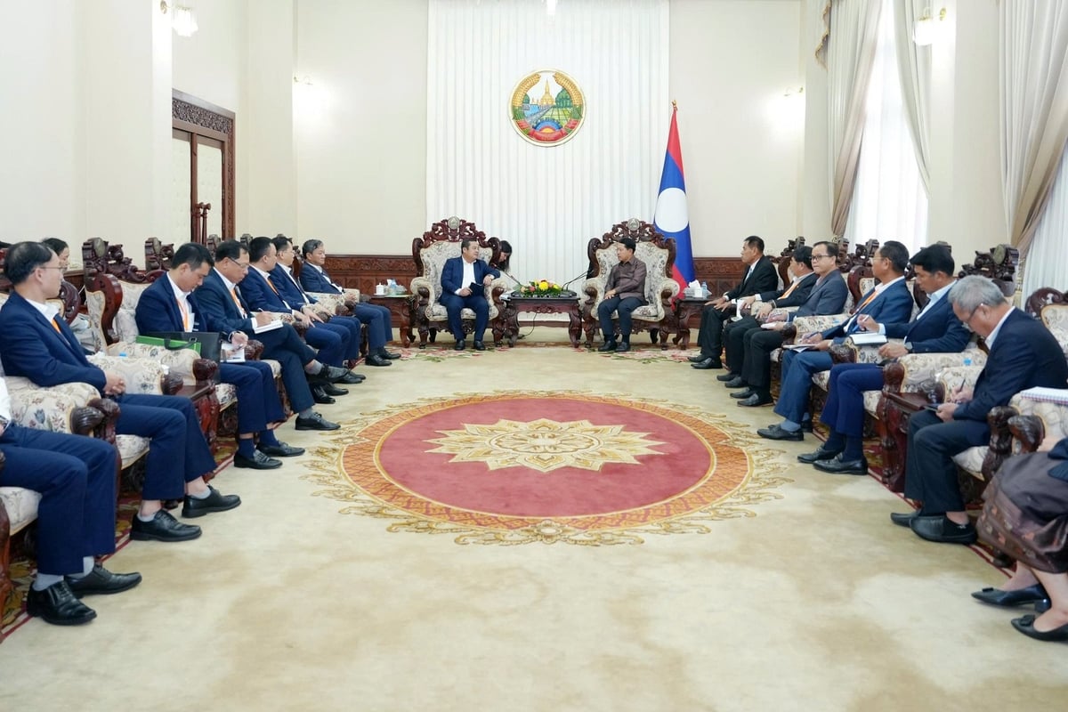 Đoàn công tác Tập đoàn Hóa chất Việt Nam (Vinachem) làm việc cùng Phó Thủ tướng CHDCND Lào Saleumxay Kommasith. Ảnh: Vinachem. Đoàn công tác Tập đoàn Hóa chất Việt Nam (Vinachem) làm việc cùng Phó Thủ tướng CHDCND Lào Saleumxay Kommasith. Ảnh: Vinachem.